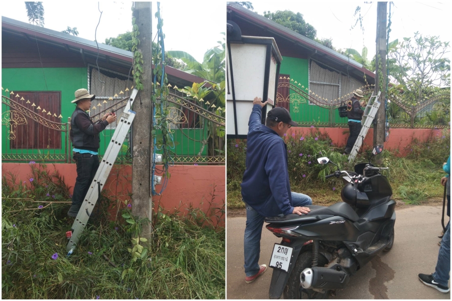 ซ่อมแซมไฟฟ้าสาธารณะภายในพื้นที่ บ้านหนองขุ่น หมู่ที่ 1