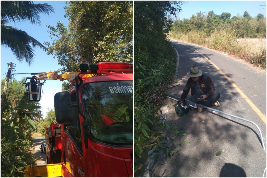 ซ่อมแซมไฟฟ้าสาธารณะภายในพื้นที่ บ้านคำปะโอ๊ะ หมู่ที่ 2